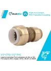 Transition Coupling, .5-In. Copper Tube x .5-In. PVC -UIP4008A