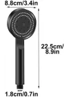 Turbo Duş Başlığı 5 Fonksiyonlu Yüksek Basınçlı El Duşu, Handshower (Renk : Asorti)