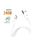 TURBO Saniye Göstergeli USB Type-C Şarj Kablosu - Hasır Kırılmaz Özel Kablo