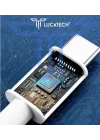 TURBO Saniye Göstergeli USB Type-C Şarj Kablosu - Hasır Kırılmaz Özel Kablo