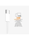 TURBO Saniye Göstergeli USB Type-C Şarj Kablosu - Hasır Kırılmaz Özel Kablo