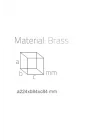 Tuvalet Fırçalığı Gold Renk 424X84X84 Mm
