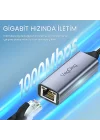 Type-C 1000Mbps Gigabit Ethernet Adaptörü PC, Mac, Konsol, Tv Box Uyumlu