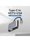 Type-C 4K HDMI 1080P VGA USB 3.0 PD Dönüştürücü Çevirici Hub