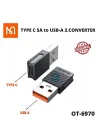 Type-C 5A To Usb A 2.0 Dönüştürücü, Siyah