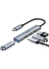 Type-C 5Gbps 4 Portlu USB-A 3.0 Çoklayıcı Dönüştürücü Hub