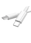 Type C-C Hızlı Şarj Kablosu, 60Watt PD, 1Metre, TPE Dış Yüzey, iPhone 15/16 ve Android İçin (1Ad x 1Metre Açık Gri)