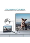 Type-C Hdmi Vga Usb 3.0 Type 4in1 Video Dönüştürücü Veri Aktarıcı Usb Adaptör Notebook ve Macbook ile Uyumlu Gri TC-26
