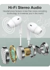 ® Type-C Kablolu Kulaklık – Mikrofonlu, 45° Ergonomik Tasarım, Hi-Fi Stereo Ses, Bas Güçlü, Tüm Type-C Telefonlarla Uyumlu (Silikonlu)