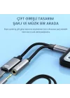 Type-C to 3.5mm Kulaklık ve Type-C Şarj Dönüştürücü Adaptör
