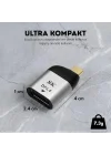 Type-C to DisplayPort 1.4 Çevirici Mini Adaptör - 8Kya Kadar Destek - USB-Cden DP Görüntü Dönüştürücü - Alüminyum Gövde - Laptop Tablet Telefon Uyumlu - Tak Çalıştır