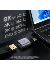 Type-C to DisplayPort 1.4 Çevirici Mini Adaptör - 8Kya Kadar Destek - USB-Cden DP Görüntü Dönüştürücü - Alüminyum Gövde - Laptop Tablet Telefon Uyumlu - Tak Çalıştır