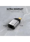 Type-C to Ethernet Çevirici Mini Adaptör - 1000 Mbpse Kadar Hız - USB-Cden RJ45 Gigabit LAN Dönüştürücü - Alüminyum Gövde - Windows/macOS/Linux Uyumlu - Tak Çalıştır