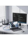 Type-C to Ethernet Çevirici Mini Adaptör - 1000 Mbpse Kadar Hız - USB-Cden RJ45 Gigabit LAN Dönüştürücü - Alüminyum Gövde - Windows/macOS/Linux Uyumlu - Tak Çalıştır