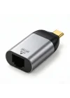 Type-C to Ethernet Çevirici Mini Adaptör - 1000 Mbpse Kadar Hız - USB-Cden RJ45 Gigabit LAN Dönüştürücü - Alüminyum Gövde - Windows/macOS/Linux Uyumlu - Tak Çalıştır