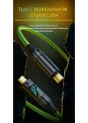 Type C To Type C 100W Hızlı Şarj 20Gbps Veri Transfer Hızı 8K60Hz Görüntü Aktarım Kablosu 2 metre Yeşil GRN-02