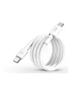 Type C to Type C Şarj Kablosu 30W 2 Metre Uzun Pd Çift Taraflı Usb C Hızlı Şarj ve Data Kablosu Beyaz
