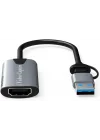 Type-c To Usb 2in1 Video Capture Yakalama Kartı 4K 1080P Uçlu HDMI to Type-C PC Bilgisayar Video Adaptör Çevirici