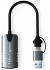 Type-c To Usb 2in1 Video Capture Yakalama Kartı 4K 1080P Uçlu HDMI to Type-C PC Bilgisayar Video Adaptör Çevirici