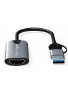 Type-c To Usb 2in1 Video Capture Yakalama Kartı Uçlu HDMI to Type-C PC Bilgisayar Video Adaptör Çevirici (HDMI aktarma için Kullanılmaz)
