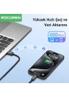 Type-C to USB-A RGB Aydınlatmalı 3A Hızlı Şarj ve Data Kablosu 1 Metre