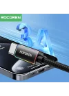 Type-C to USB-A RGB Aydınlatmalı 3A Hızlı Şarj ve Data Kablosu 1 Metre