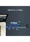 UA430C; USB 3.0 Type-C ile SD & microSD 3.0 Kart Okuyucu
