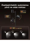 Üçlü Spot Aydınlatma Matter Destekli, 1500 Lümen Akıllı Köşe Lambası