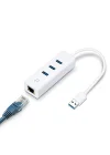 UE330 USB Ethernet Adaptörü (USB 3.0 Ethernet Hub RJ45 Ağ LAN ile Apple Macbook Surface Pro XPS, Ultrabook, Chromebook, PC, Mac ve diğerleri için)