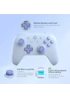 Ultimate 2C Bluetooth Controller for Switch 2, Switch/OLED/Lite, Hall Effect Joysticks, Non-linear Digital Triggers, Remappable L4/R4 Bumpers, 6-axis Motion, Rumble Vibration (Blue)