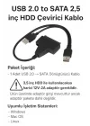 USB 2.0 2.5 3.5 İnç Sata SSD Hdd Hard Disk Dc Güç Çevirici Dönüştürücü Adaptör Kablosu