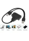 USB 2.0 2.5 3.5 İnç Sata SSD Hdd Hard Disk Dc Güç Çevirici Dönüştürücü Adaptör Kablosu