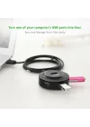 USB 2.0 4 Portlu Hub Çoklayıcı, Siyah