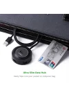 USB 2.0 4 Portlu Hub Çoklayıcı, Siyah
