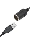 USB 2.0 Siyah 5 Volt 2 Amper To 12 Volt 800mAh Araç Çakmaklığına Çevirici