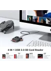 USB 3.0 4ü 1 Arada Kart Okuyucu, Siyah