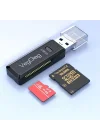 USB 3.0 SD ve Micro SD Hafıza Kart Okuyucu Siyah