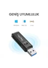 USB 3.0 SD ve Micro SD Hafıza Kart Okuyucu Siyah