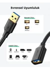 USB 3.0 Uzatma Kablosu 1.5 Metre, Siyah