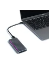 USB 3.2 Gen2 Type C - M.2 NVMe & SATA SSD RGB LEDLİ Disk Kutusu (DK-AC-DSEM5)
