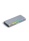 USB 3.2 Gen2 Type C - M.2 NVMe & SATA SSD RGB LEDLİ Disk Kutusu (DK-AC-DSEM5)