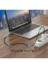USB 4.0 40GBPS USB C Veri Kablosu, 240W USB C Şarj Kablosu, 8K@60hz 4K@240Hz 2K@360Hz Thunderbolt 4 Görüntü Kablosu, MacBook, Monitör, Docking İstasyonu, iPhone ile Uyumlu - 1 Metre