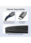 USB 4.0 40GBPS USB C Veri Kablosu, 240W USB C Şarj Kablosu, 8K@60hz 4K@240Hz 2K@360Hz Thunderbolt 4 Görüntü Kablosu, MacBook, Monitör, Docking İstasyonu, iPhone ile Uyumlu - 1 Metre