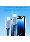 USB 4.0 E-Mark 240W 40Gbps Thunderbolt 4 8K 60Hz Type-C Görüntü Hızlı Şarj ve Data Kablosu 2 Metre