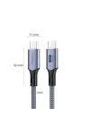 USB 4.0 E-Mark 240W 40Gbps Thunderbolt 4 8K 60Hz Type-C Görüntü Hızlı Şarj ve Data Kablosu 50 CM