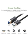USB-A 3.0 & USB-B 3.0 Yazıcı Kablosu, 1 Metre, Siyah