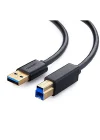 USB-A 3.0 & USB-B 3.0 Yazıcı Kablosu, 1 Metre, Siyah