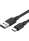USB-A & USB-C Şarj ve Data Kablosu, 2 Metre, Siyah