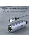 USB-A ve Type-C 2.5G Gigabit Ethernet Dönüştürücü Adaptör