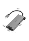 USB-C 3.1 Adaptör,2xUSB-A,1xUSB-C,1xHDMI,1xEtherne